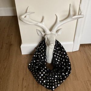 Target Metallic Sliver Foil Polka Dot Sheer Infinity Scarf